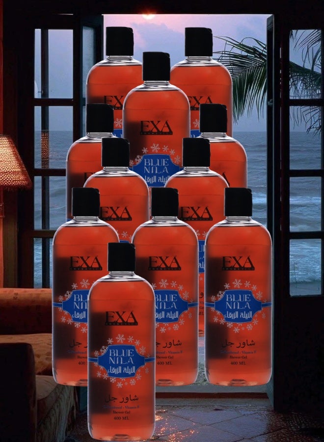 EXA Cosmetics 11 Pieces Shower Gel Blue Indigo 400ML - Image 1